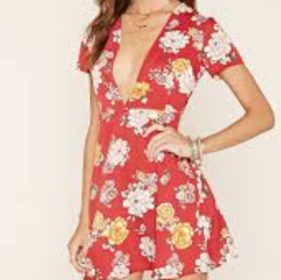 red floral dress forever 21